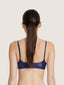 Haut de bikini lamé à coupe échancrée