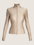 Corset cut satin fitted jacket