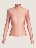Corset cut satin fitted jacket