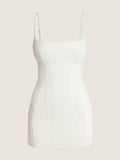 Soft cotton corset style mini dress with shorts