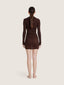Long sleeve hood cotton knit micro crop top | Ernest Leoty
