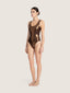 Shinny athletic one piece swimsuit with open back | Ernest Leoty