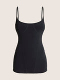 Maillot de bain robe-short avec découpes corset
