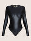 Corset bra cut long sleeves one piece bathing suit | Ernest Leoty