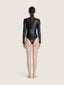 Corset bra cut long sleeves one piece bathing suit | Ernest Leoty