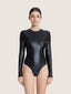 Corset bra cut long sleeves one piece bathing suit | Ernest Leoty