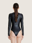 Corset bra cut long sleeves one piece bathing suit | Ernest Leoty