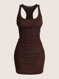 Cotton knit mini tank dress