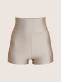 High waisted stitch mini shorts