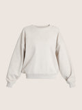Fleece sweater with flatlocks