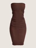 Cotton knit tube dress or long skirt