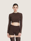 High waisted heavy knit mini shorts | Ernest Leoty