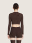 Heavy knit long sleeve crop top | Ernest Leoty