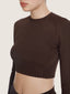Heavy knit long sleeve crop top | Ernest Leoty
