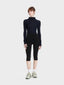 Long sleeve turtle neck cotton knit crop top