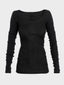 Long sleeve cotton knit top