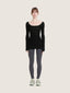 Long sleeve cotton knit top | Ernest Leoty