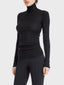 Long sleeve turtle neck cotton knit top | Ernest Leoty