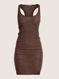 Wool knit mini tank dress