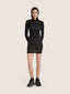 Wool knit long sleeves short hood dress | Ernest Leoty