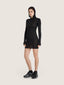 Wool knit long sleeves short hood dress | Ernest Leoty