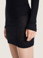 Wool knit long sleeves short hood dress | Ernest Leoty