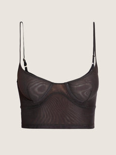 Bustier en tulle transparent