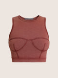Brassière en coton ultra-doux détail corset et poitrine