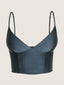 Satin low cut sport bra