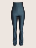 Satin high waisted flare leggings