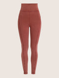 Legging ceinture large et détail coutures en soft cotton
