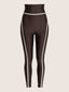 Wide waisted stitch satin bicolor leggings