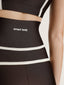 Wide waisted stitch satin bicolor leggings | Ernest Leoty