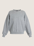 Bra cut fleece sweater grey