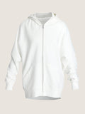 Oversized hoodie zipped back logo