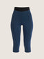 Legging de sport longueur midi avec ceinture noire