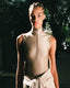 Body en jersey satiné à découpes corset