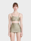 High waisted glowy swimsuit skorts